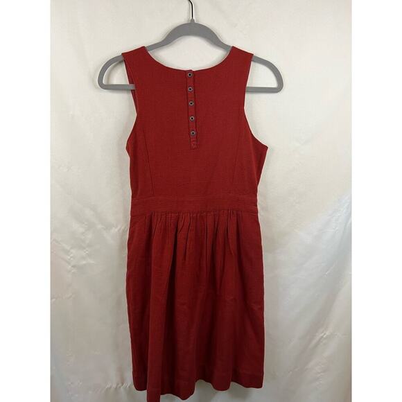 Lucky Brand Embroidered Bohemian Dress Rust Orange Size Small - Picture 3 of 5